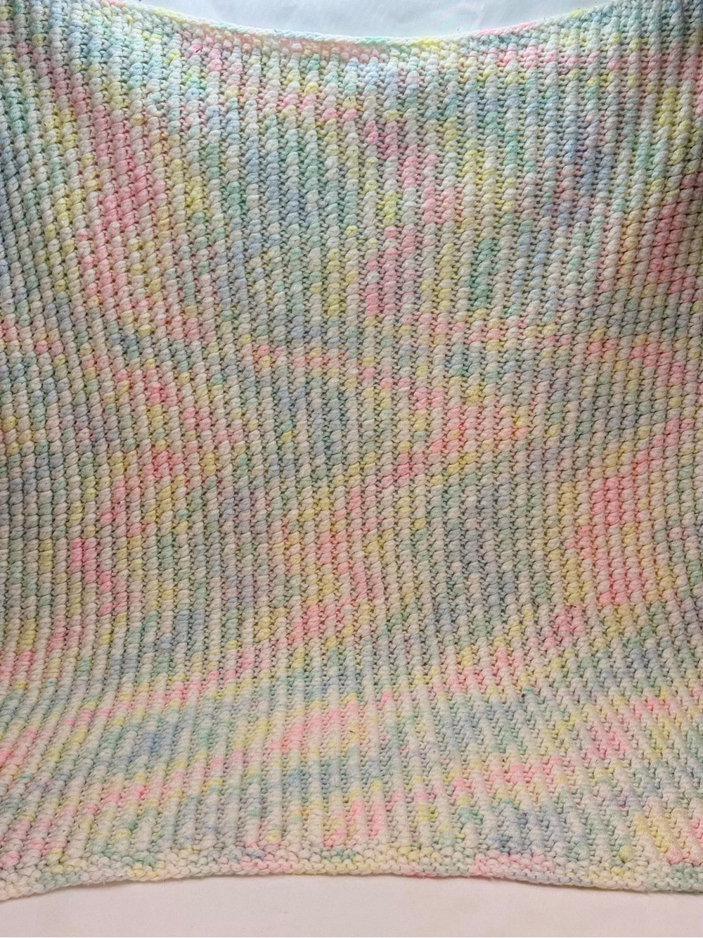 30x30 Gramma Made Handmade Crochet Pastel Baby Blanket